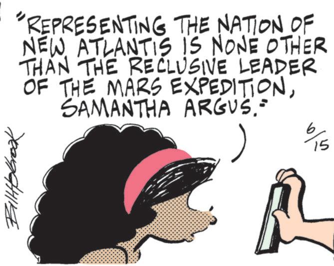 Fiction OCR: Hobbrook "REPRESENTING THE NATION OF NEW ATLANTIS IS NONE OTHER THAN THE RECLUSIVE LEADER OF THE MARS EXPEDITIONSAMANTHA ARGUS.- ? 15 Hobbrook " REPRESENTING THE NATION OF NEW ATLANTIS IS NONE OTHER THAN THE RECLUSIVE LEADER OF THE MARS EXPEDITIONSAMANTHA ARGUS.- ? 15