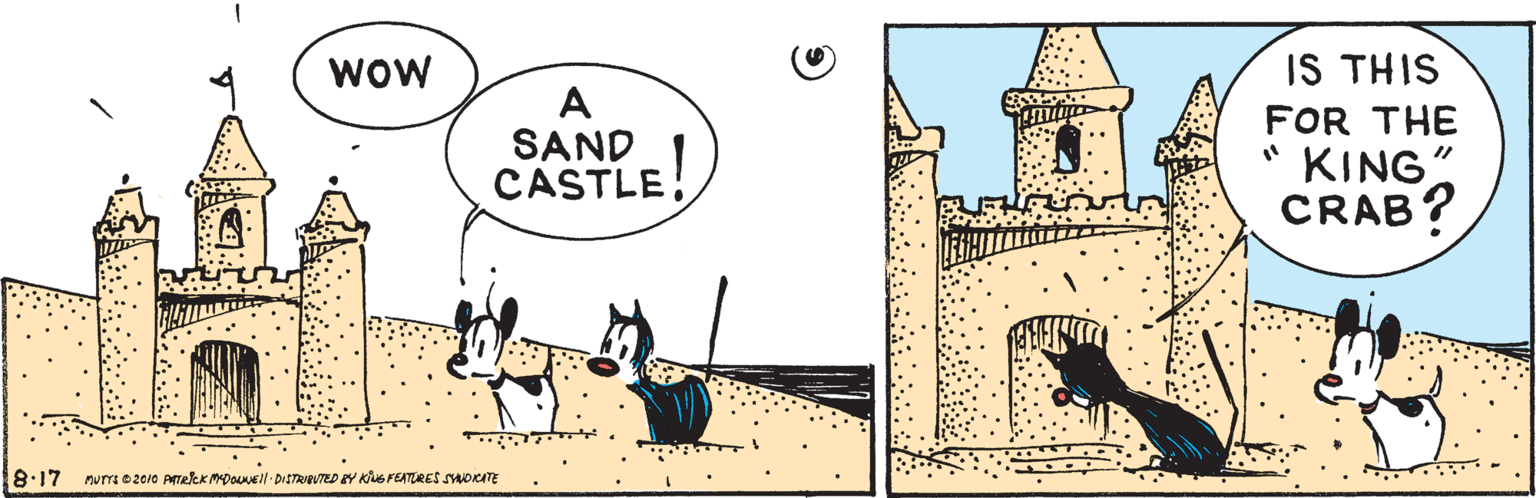 Drawing OCR: wow IS THIS SAND CASTLE FOR THE " KING" CRAB? 8.17 nurr 2010 PTeleK MDouVE DISTRIBUTED Y KuS FEATURES SMOKATE wow IS THIS SAND CASTLE FOR THE " KING" CRAB? 8.17 nurr 2010 PTeleK MDouVE DISTRIBUTED Y KuS FEATURES SMOKATE