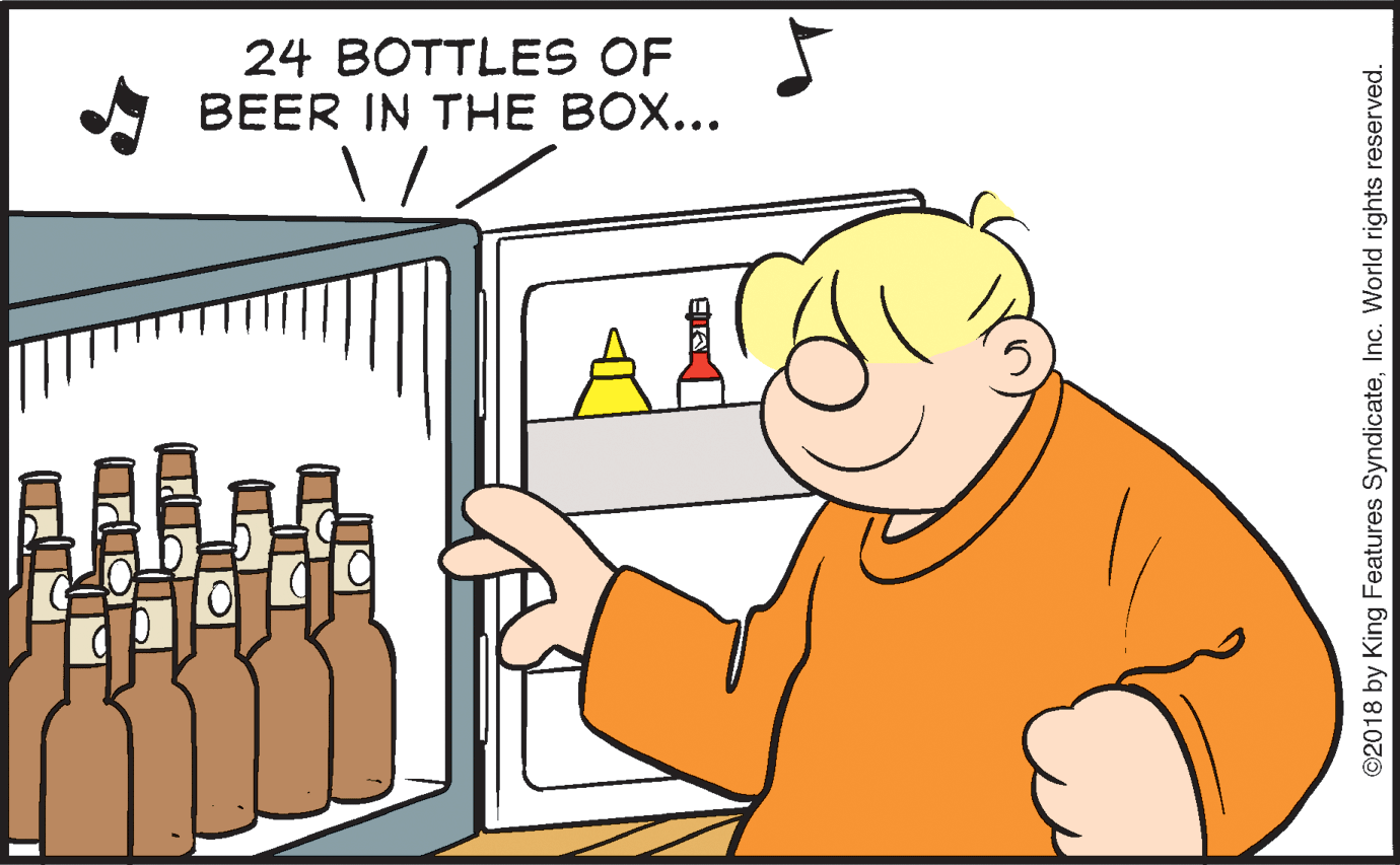 Bottle OCR: 24 BOTTLES OF BEER IN THE BOX... A. ©2018 by King Features SyndicateInc. World rights reserved. 24 BOTTLES OF BEER IN THE BOX... A. ©2018 by King Features SyndicateInc. World rights reserved.