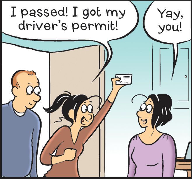 Organism OCR: I passed! I got my driver's permit! Yayyou! I passed! I got my driver's permit! Yay