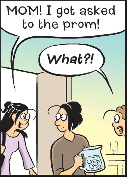 Font OCR: MOM! I got asked to the prom! What?! MOM! I got asked to the prom! What?!