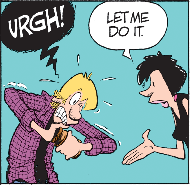 Finger OCR: VRGH! LET ME DO IT. VRGH! LET ME DO IT.