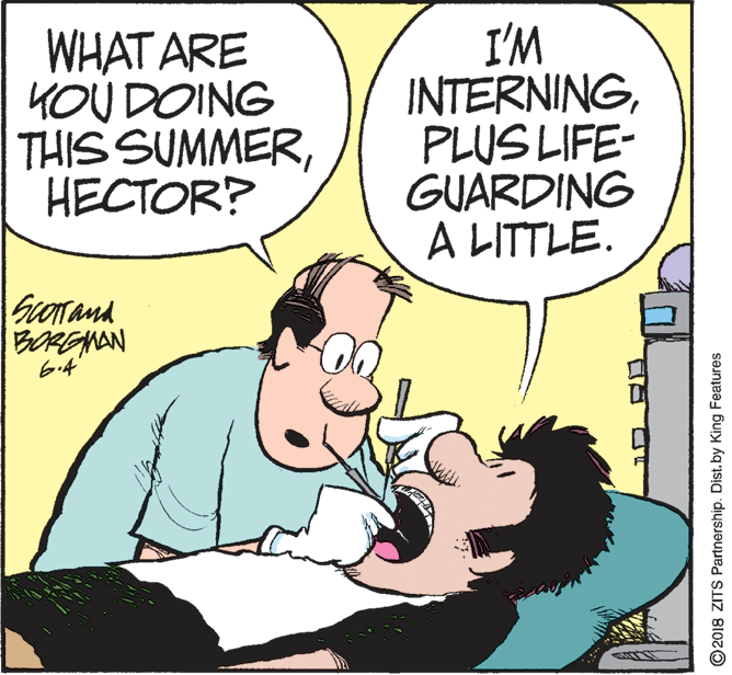 Interaction OCR: WHAT ARE KOU DOING THIS SUMMERHECTOR? I'M INTERNINGPLUS LIFE- GUARDING A LITTLE. GuOTand BUREMAN 6.4 ©2018 ZITS Partnership. Dist.by King Features WHAT ARE KOU DOING THIS SUMMERHECTOR? I'M INTERNINGPLUS LIFE- GUARDING A LITTLE. GuOTand BUREMAN 6.4 ©2018 ZITS Partnership. Dist.by King Features