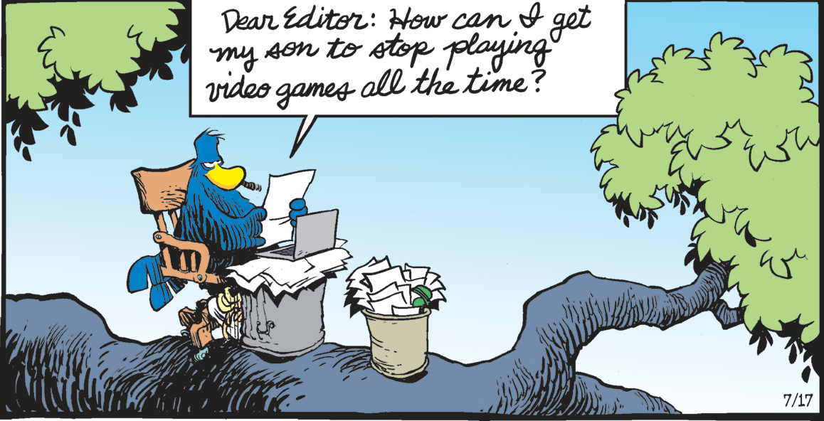 Tree OCR: Dear Editor: How can I get my son to stop playing video gameg all the time? 7/17 Dear Editor: How can I get my son to stop playing video gameg all the time? 7/17