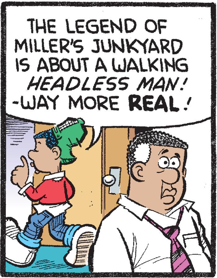 Pleased OCR: THE LEGEND OF MILLER'S JUNKYARD IS ABOUT A WALKING HEADLESS MAN! -WAY MORE REAL! THE LEGEND OF MILLER'S JUNKYARD IS ABOUT A WALKING HEADLESS MAN! -WAY MORE REAL!
