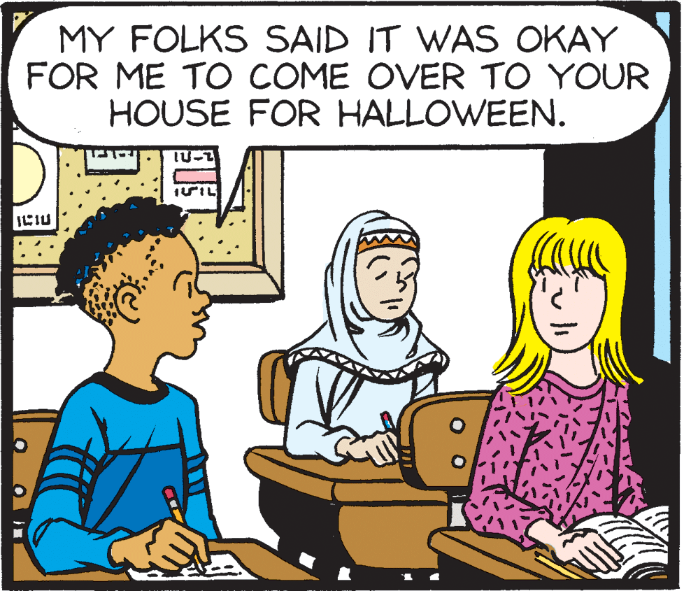 Interaction OCR: MY FOLKS SAID IT WAS OKAY FOR ME TO COME OVER TO YOUR HOUSE FOR HALLOWEEN. MY FOLKS SAID IT WAS OKAY FOR ME TO COME OVER TO YOUR HOUSE FOR HALLOWEEN.