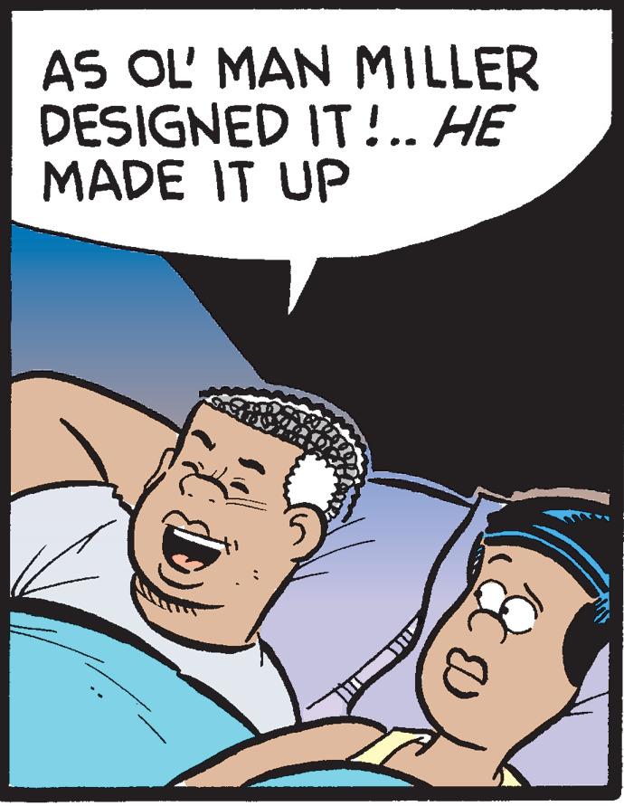 Comic book OCR: AS OL MAN MILLER DESIGNED IT!.. HE MADE IT UP AS OL MAN MILLER DESIGNED IT!.. HE MADE IT UP