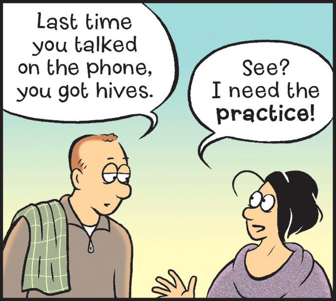 Happy OCR: Last time you talked on the phoneyou got hives. See? I need the practice! Last time you talked on the phoneyou got hives. See? I need the practice!