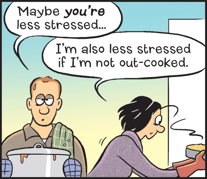 Happy OCR: Maybe you're less stressed... I'm also less stressed if I'm not out-cooked. Maybe you're less stressed... I'm also less stressed if I'm not out-cooked.