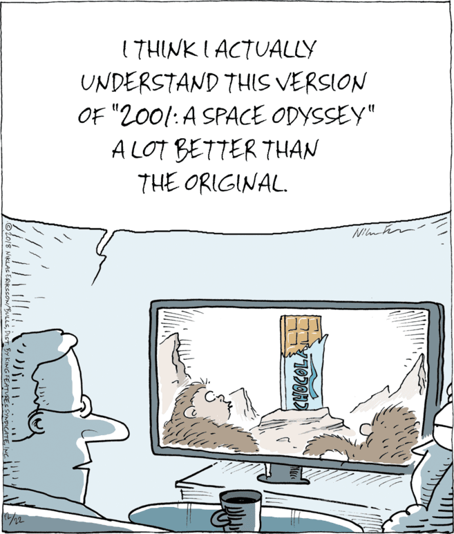 Output device OCR: ITHINK I ACTUALLY UNDERSTAND THIS VERSION OF "2001:A SPACE ODYSSEY" ALOT BETTER THAN THE ORIGINAL. kesON/BULLSi By KING FEATURES SYNDICATEINC ITHINK I ACTUALLY UNDERSTAND THIS VERSION OF "2001:A SPACE ODYSSEY" ALOT BETTER THAN THE ORIGINAL. kesON/BULLSi By KING FEATURES SYNDICATE