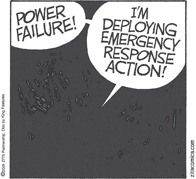 Calligraphy OCR: POWER FAILURE! I'M DEPLOYING EMERGENCY RESPONSE ???ION! ©2019 ZITS Partnership. Dist. by King Features zitscomics.com POWER FAILURE! I'M DEPLOYING EMERGENCY RESPONSE ???ION! ©2019 ZITS Partnership. Dist. by King Features zitscomics.com