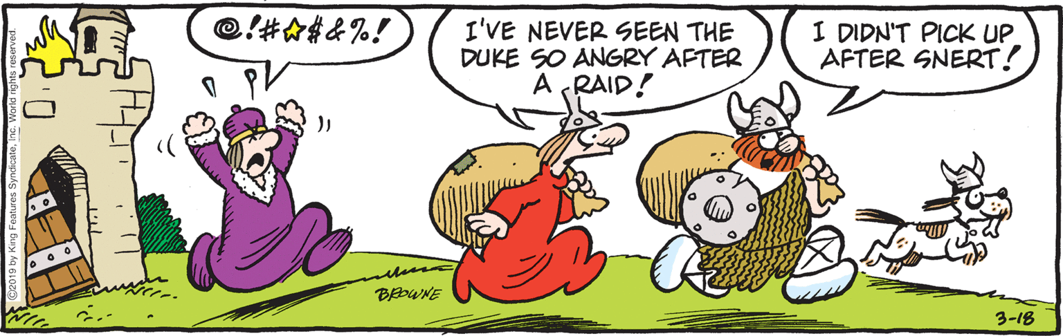 Humour OCR: @!#&#&%! I'VE NEVER SEEN THE DUKE SO ANGRY AFTER A RAID! I DIDN'T PICK UP AFTER SNERT! BEDWNE 3-18 @!#&#&%! I'VE NEVER SEEN THE DUKE SO ANGRY AFTER A RAID! I DIDN'T PICK UP AFTER SNERT! BEDWNE 3-18