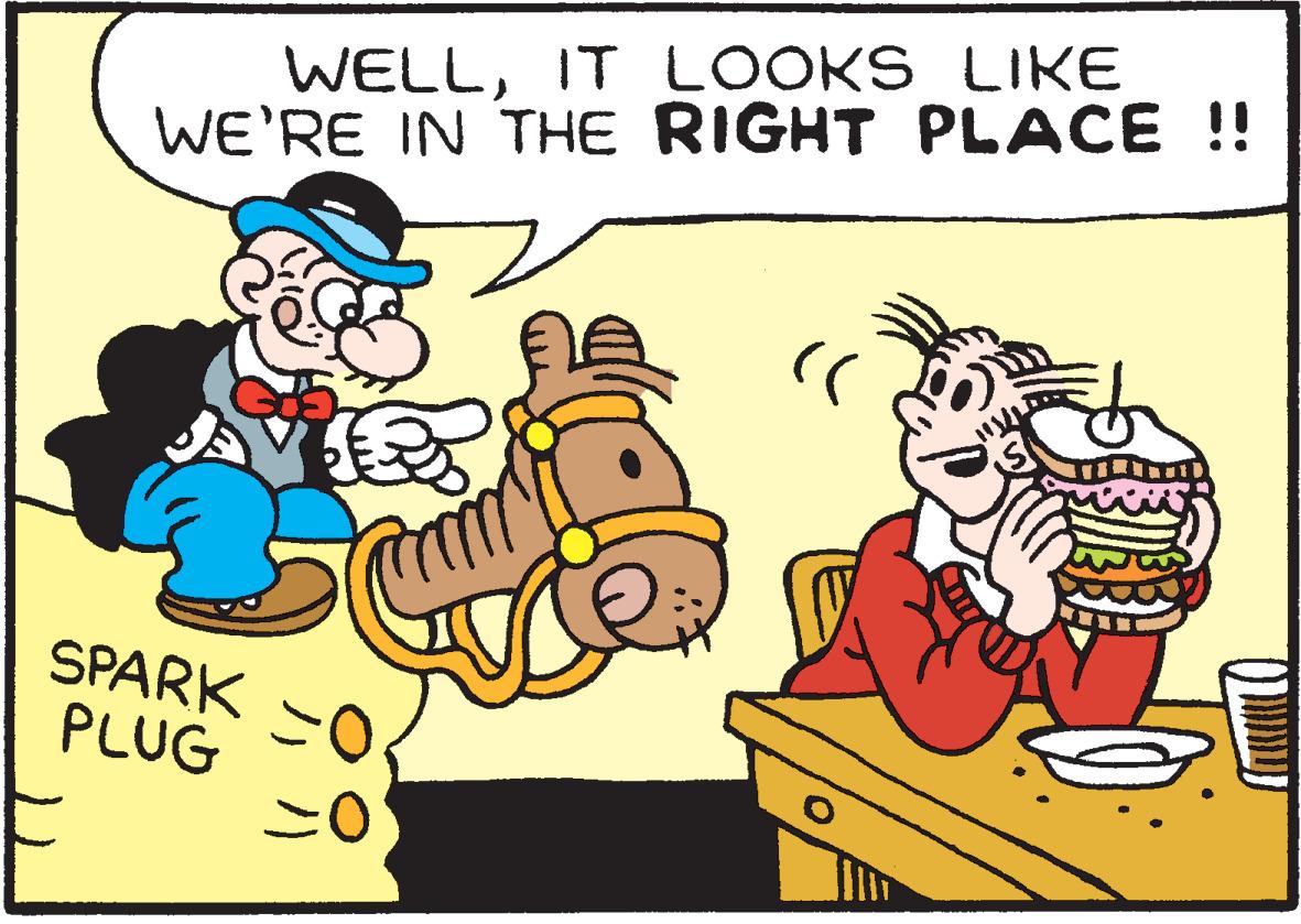 Line OCR: WELLIT LOOKS LIKE WE'RE IN THE RIGHT PLACE !! SPARK 0 PLUG WELLIT LOOKS LIKE WE'RE IN THE RIGHT PLACE !! SPARK 0 PLUG