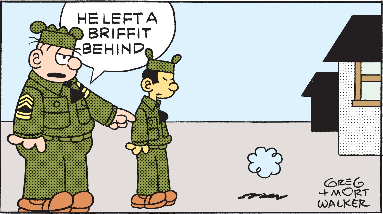 Gesture OCR: HE LEFT A BRIFFIT BEHIND GREG +MORT WALKER HE LEFT A BRIFFIT BEHIND GREG +MORT WALKER