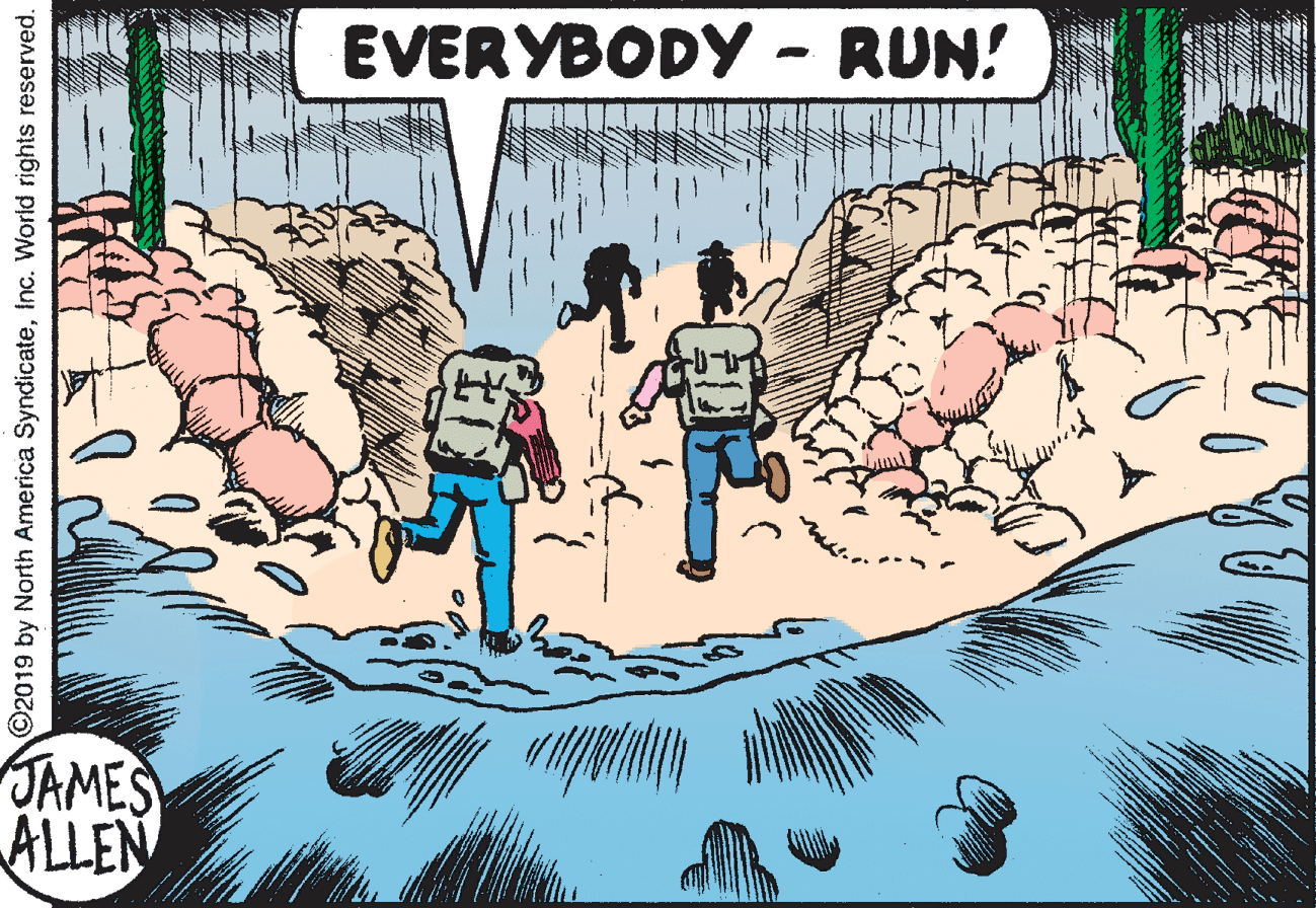 Rectangle OCR: EVERYBODY - RUN! JAMES ALLEN O2019 by North America SyndicateInc. World rights reserved. EVERYBODY - RUN! JAMES ALLEN O2019 by North America SyndicateInc. World rights reserved.