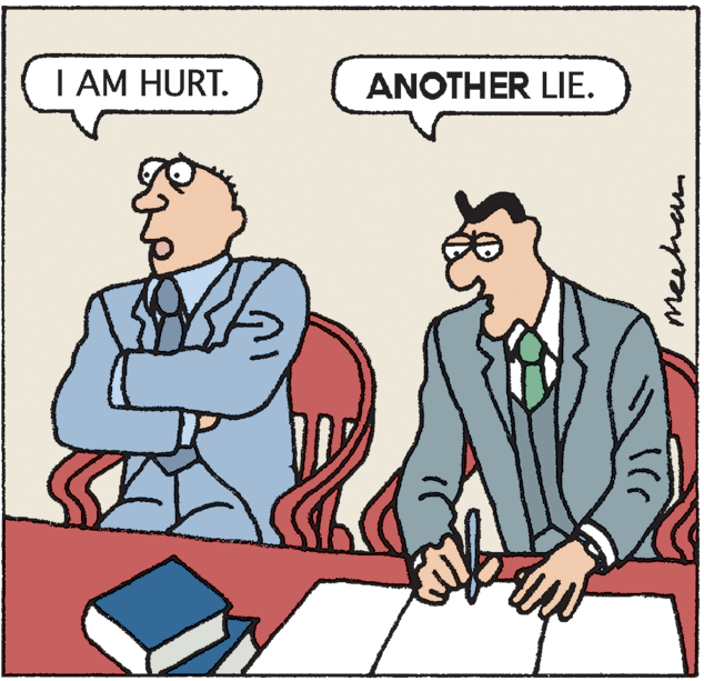 Illustration OCR: I AM HURT. ANOTHER LIE. meehan I AM HURT. ANOTHER LIE. meehan