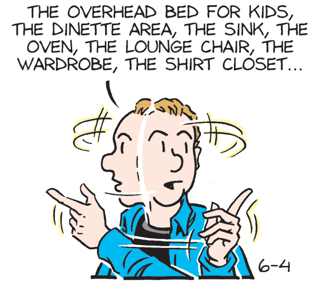 Illustration OCR: THE OVERHEAD BED FOR KIDSTHE OVENTHE WARDROBETHE SHIRT CLOSET... 6-4 te THE OVERHEAD BED FOR KIDSTHE DINETTE AREATHE SINKTHE OVENTHE LOUNGE CHAIRTHE WARDROBETHE SHIRT CLOSET... 6-4 te