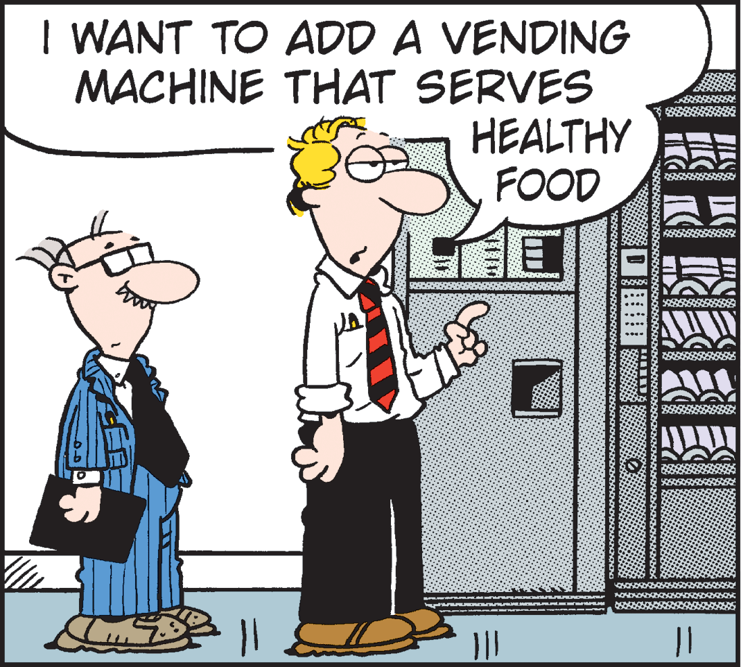 Conversation OCR: I WANT TO ADD A VENDING MACHINE THAT SERVES HEALTHY FOOD I WANT TO ADD A VENDING MACHINE THAT SERVES HEALTHY FOOD