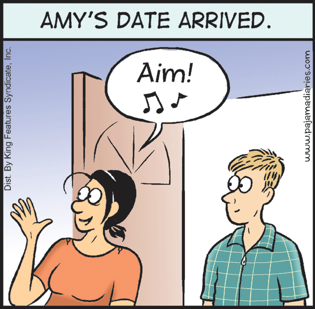Mammal OCR: AMY'S DATE ARRIVED. Aim! Dist. By King Features SyndicateInc. www.pajamadiaries.com AMY'S DATE ARRIVED. Aim! Dist. By King Features SyndicateInc. www.pajamadiaries.com
