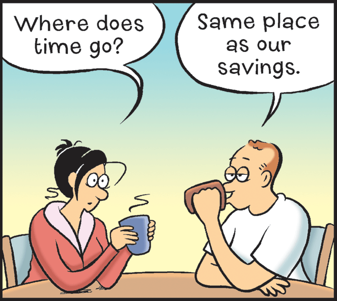 Jaw OCR: Where does time go? Same place as our savings. Where does time go? Same place as our savings.