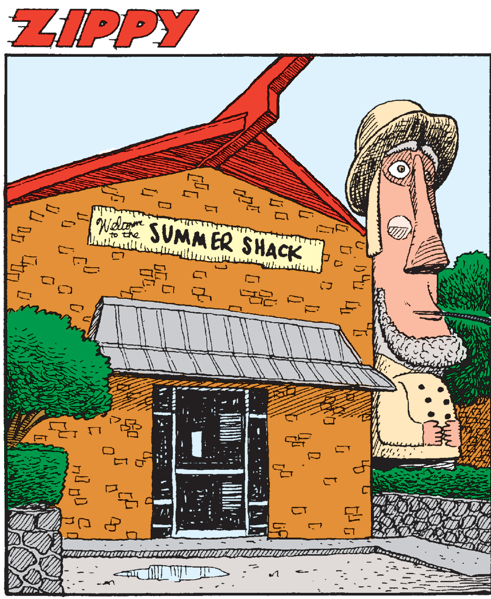 Clip art OCR: ZIPPY SUMMER SHACK To the ZIPPY SUMMER SHACK To the