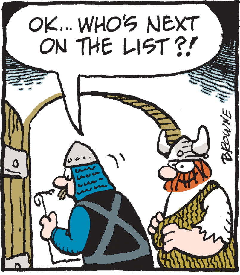 Illustration OCR: OK... WHO'S NEXT ON THE LIST ?! OK... WHO'S NEXT ON THE LIST ?!