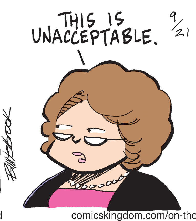 Drawing OCR: THIS IS 9 UNACCEPTABLE. comicskingdom.com/on-theE THIS IS 9 UNACCEPTABLE. comicskingdom.com/on-theE