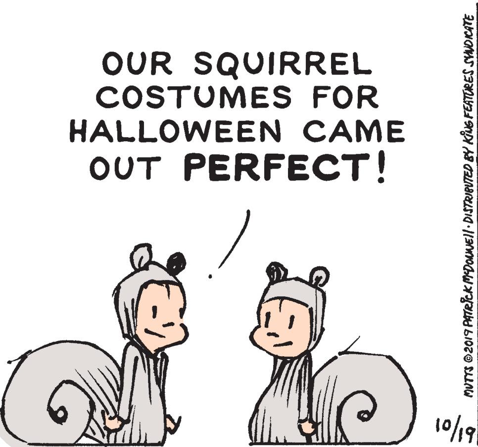 Line OCR: OUR SQUIRREL COSTUMES FOR HALLOWEEN CAME OUT PERFECT! 10/197 MUTTS ©2019 PATRcK MDOANEll DISTRIBUTED BY KING FEATURES SYNDICATE OUR SQUIRREL COSTUMES FOR HALLOWEEN CAME OUT PERFECT! 10/197 MUTTS ©2019 PATRcK MDOANEll DISTRIBUTED BY KING FEATURES SYNDICATE