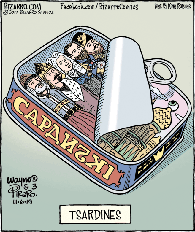 Office equipment OCR: Dist 9 King Features Facebook.com/ BizarroComics BIZARRO.COM © 2019 BIZARRO STUDIOS CAPANZH1 Wayno® '& 3 TIR?RO. 11.6-19 TSARDINES Dist 9 King Features Facebook.com/ BizarroComics BIZARRO.COM © 2019 BIZARRO STUDIOS CAPANZH1 Wayno® '& 3 TIR?RO. 11.6-19 TSARDINES