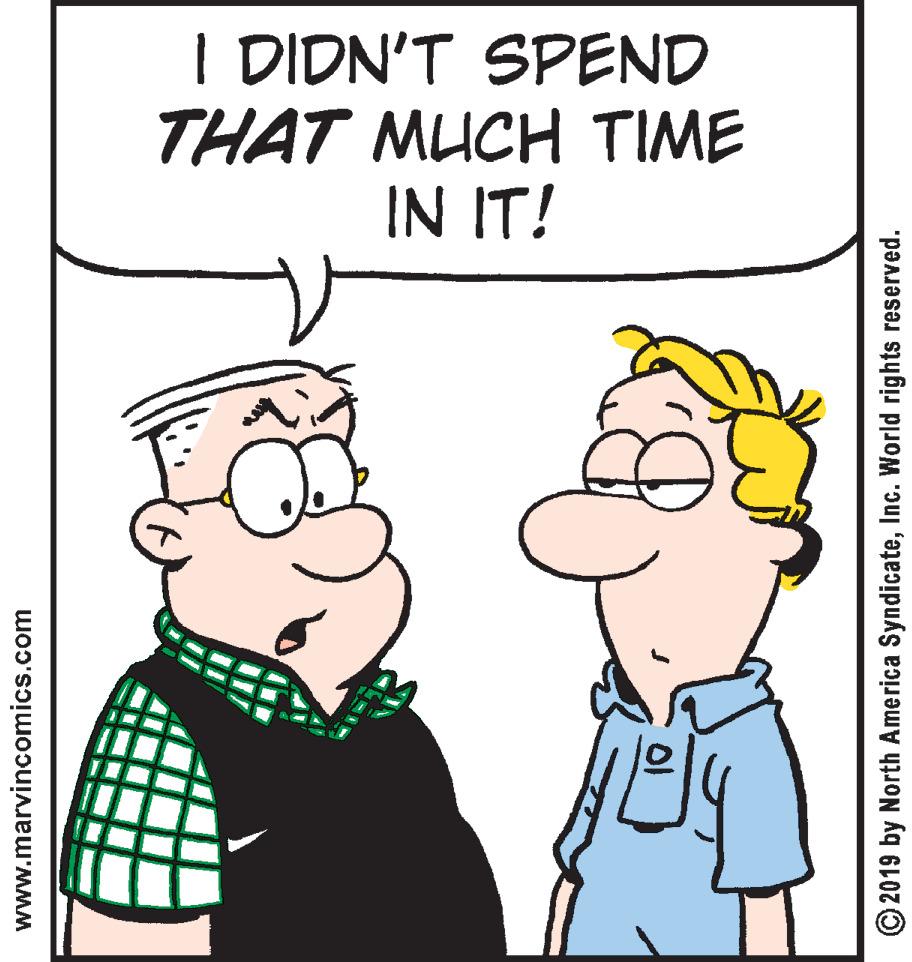 Gesture OCR: I DIDN'T SPEND THAT MUCH TIME IN IT! www.marvincomics.com © 2019 by North America SyndicateInc. World rights reserved. I DIDN'T SPEND THAT MUCH TIME IN IT! www.marvincomics.com © 2019 by North America SyndicateInc. World rights reserved.