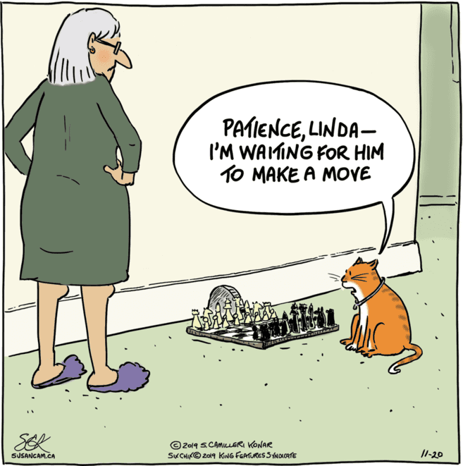 Fiction OCR: PATIENCELINDA- I'M WAITING FoR HIM TO MAKE A MOVE SEK © 2019 S.CAMILLERI KONAR SKCHIK© 2019 KING FGATURES SYNOICATE SUSANCAM.CA 11-20 PATIENCELINDA- I'M WAITING FoR HIM TO MAKE A MOVE SEK © 2019 S.CAMILLERI KONAR SKCHIK© 2019 KING FGATURES SYNOICATE SUSANCAM.CA 11-20