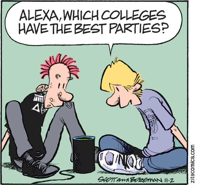Art OCR: ALEXAWHICH COLLEGES HAVE THE BEST PARTIES? SCOTTanABzEMAN II.2 zitscomics.com ALEXAWHICH COLLEGES HAVE THE BEST PARTIES? SCOTTanABzEMAN II.2 zitscomics.com