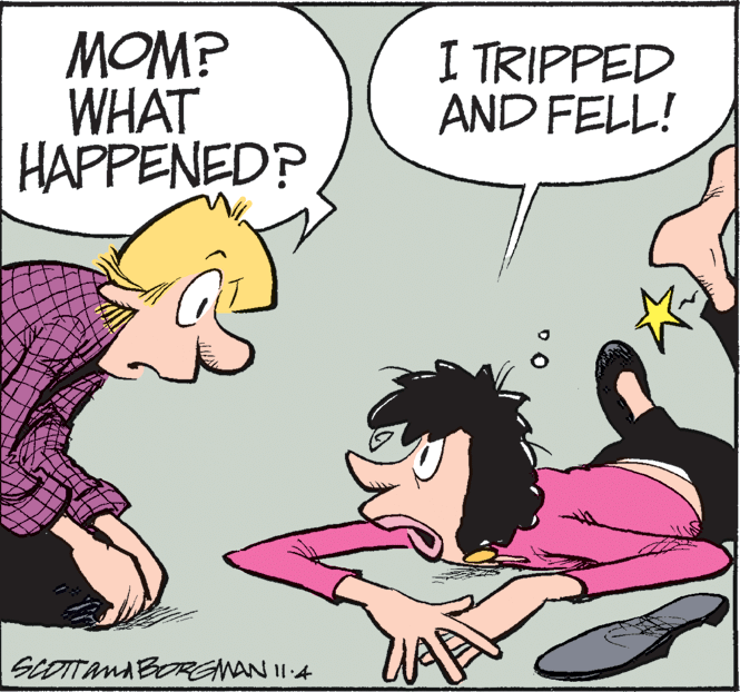 Font OCR: MOM? WHAT HAPPENED? I TRIPPED AND FELL! WAP SCOTTAMABORGNAN I1 A MOM? WHAT HAPPENED? I TRIPPED AND FELL! WAP SCOTTAMABORGNAN I1 A