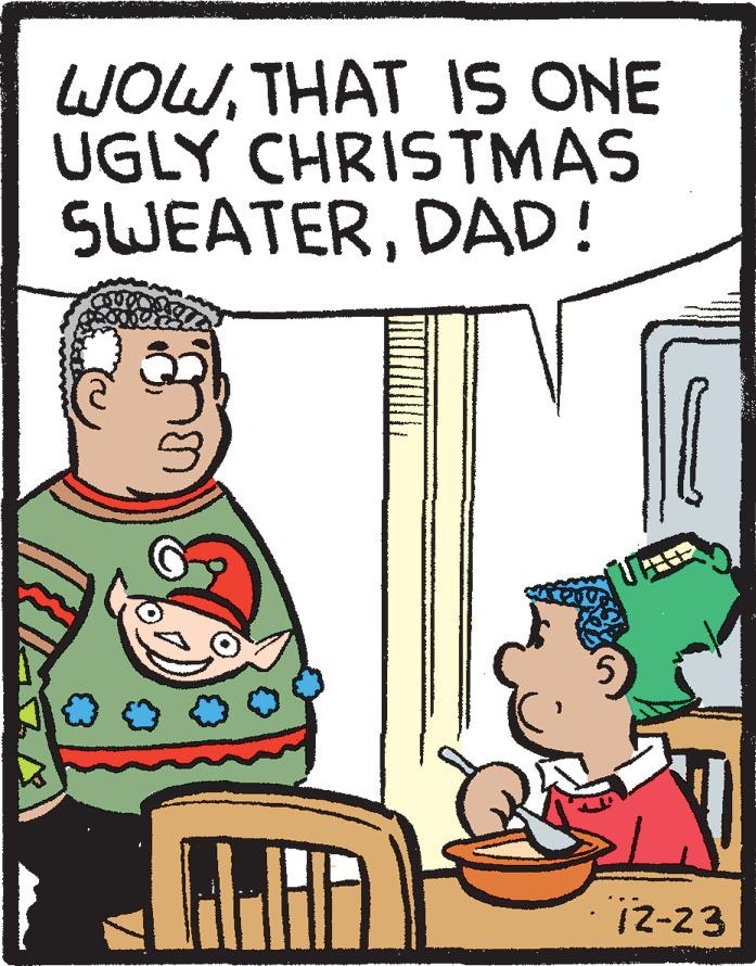 Pleased OCR: WOWTHAT IS ONE UGLY CHRISTMAS SWEATERDAD! 5. 12-23 WOWTHAT IS ONE UGLY CHRISTMAS SWEATERDAD! 5. 12-23