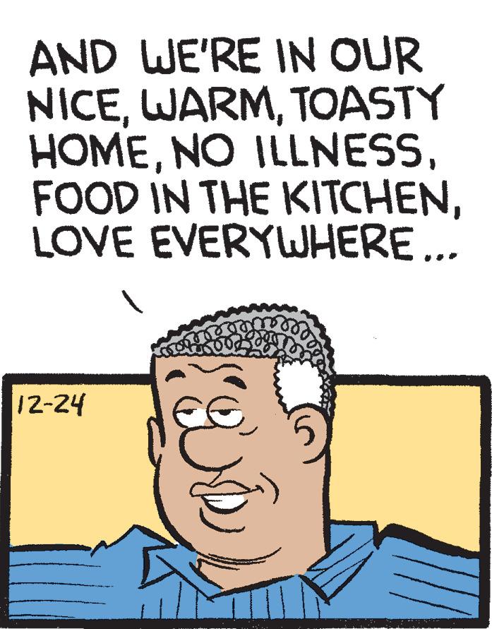 Pleased OCR: AND WE'RE IN OUR NICETOASTY HOMELOVE EVERYWHERE .. 12-24 AND WE'RE IN OUR NICETOASTY HOMENO ILLNESSFOOD IN THE KITCHENLOVE EVERYWHERE .. 12-24