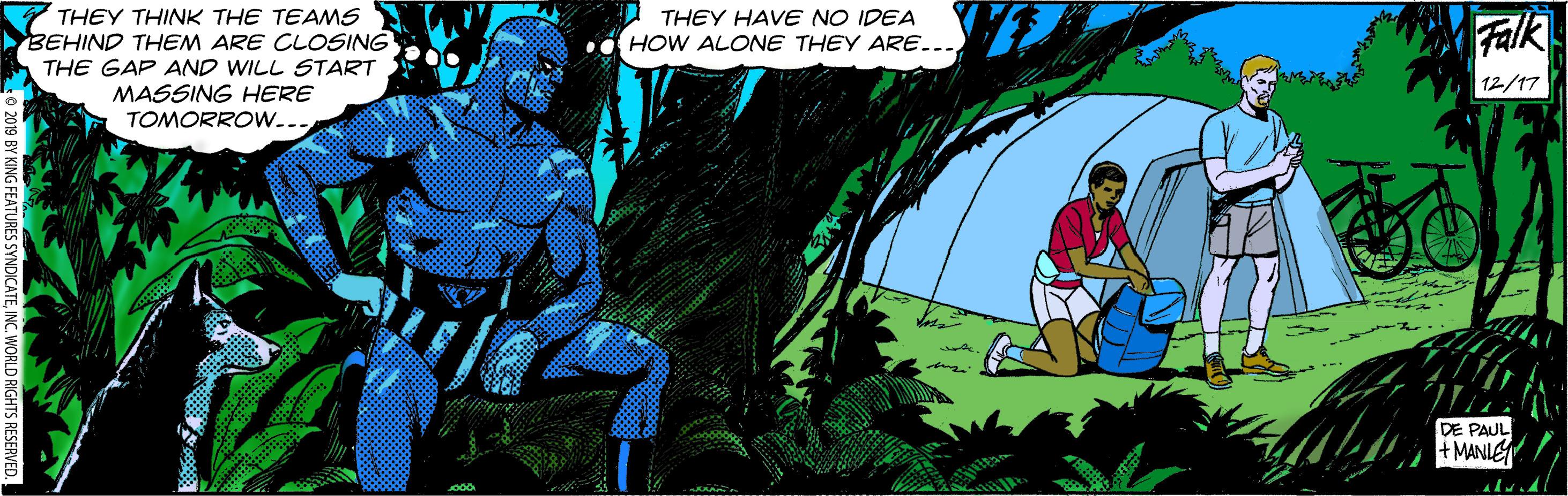 Electric blue OCR: THEY THINK THE TEAMS BEHIND THEM ARE CLOSING THEY HAVE NO IDEA Falk HOW ALONE THEY ARE... THE GAP AND WILL START 12/17 MASSING HERE TOMORROW.-- DE PAUL +MANIE THEY THINK THE TEAMS BEHIND THEM ARE CLOSING THEY HAVE NO IDEA Falk HOW ALONE THEY ARE... THE GAP AND WILL START 12/17 MASSING HERE TOMORROW.-- DE PAUL +MANIE