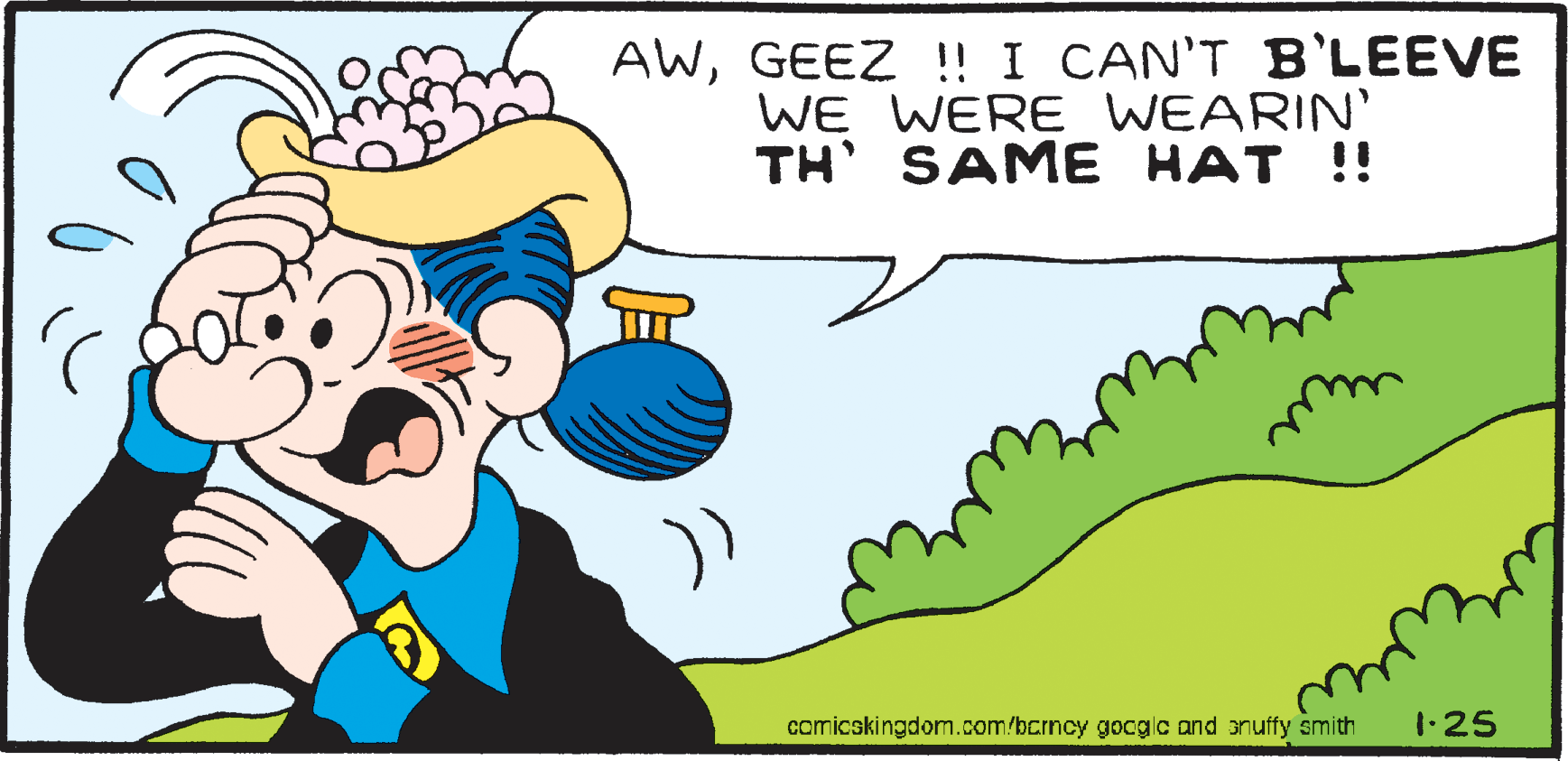 World OCR: AWGEEZ !! I CAN'T B'LEEVE WE WERE WEARIN' TH' SAME HAT !! uww 1.25 comicskingdom.com/bcrncy gocgic and anuffy smith AWGEEZ !! I CAN'T B'LEEVE WE WERE WEARIN' TH' SAME HAT !! uww 1.25 comicskingdom.com/bcrncy gocgic and anuffy smith