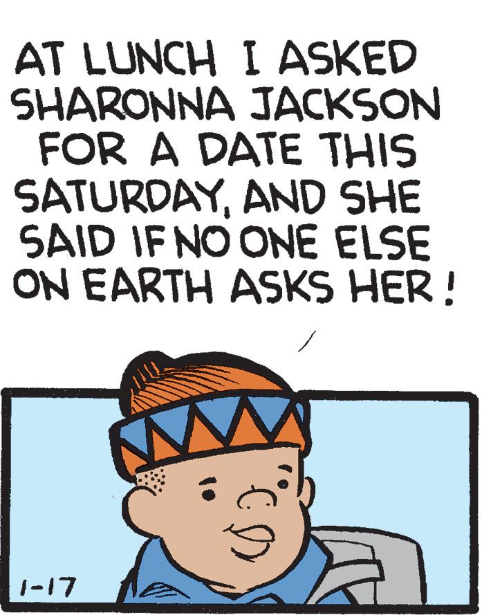 Official OCR: AT LUNCH I ASKED SHARONNA JACKSON FOR A DATE THIS SATURDAYAND SHE SAID IF NO ONE ELSE ON EARTH ASKS HER ! 1-17 AT LUNCH I ASKED SHARONNA JACKSON FOR A DATE THIS SATURDAYAND SHE SAID IF NO ONE ELSE ON EARTH ASKS HER ! 1-17