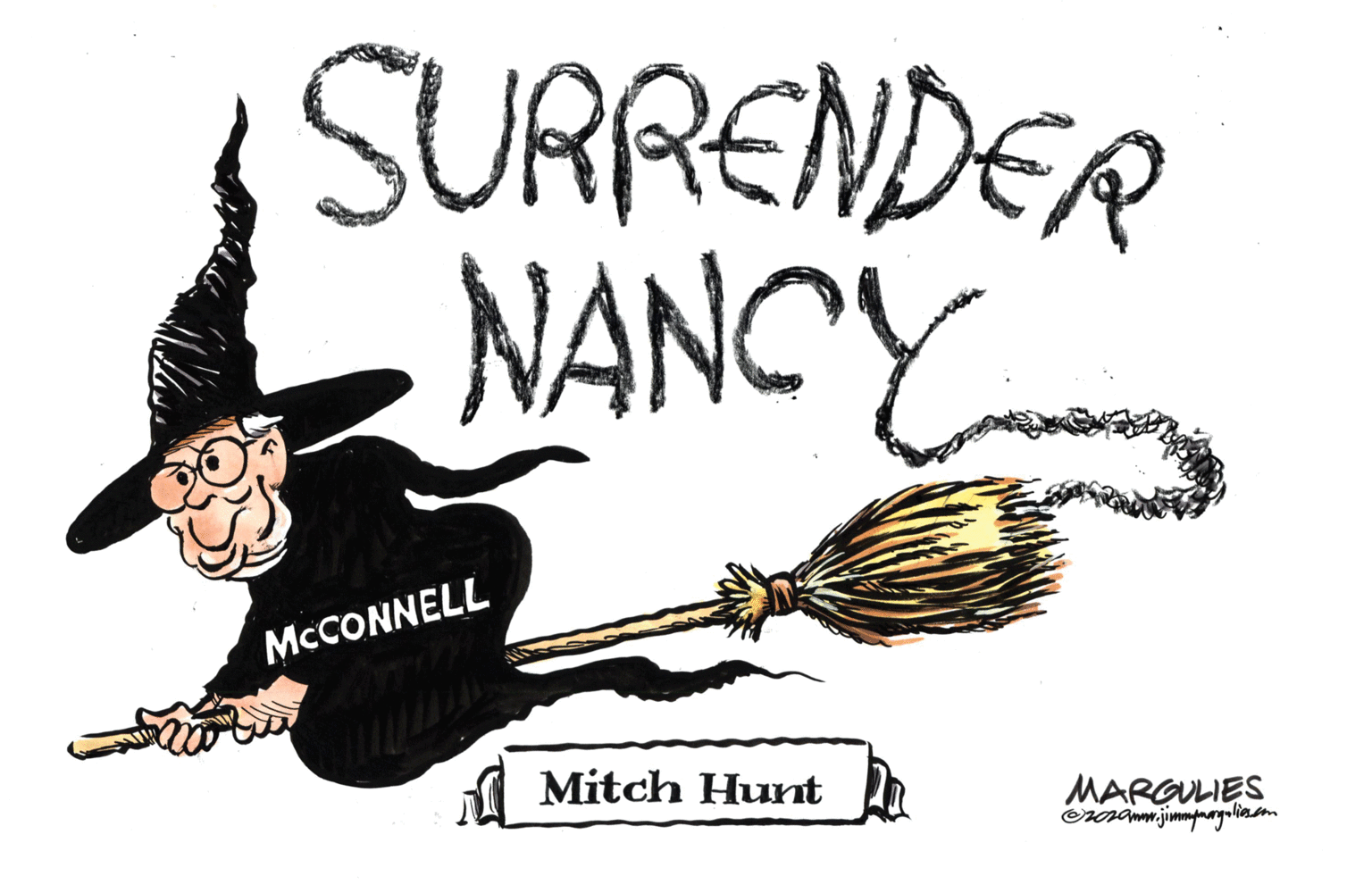 Graphics OCR: SURRENDER NANCY MCCONNELL Mitch Hut MARGULIES SURRENDER NANCY MCCONNELL Mitch Hut MARGULIES