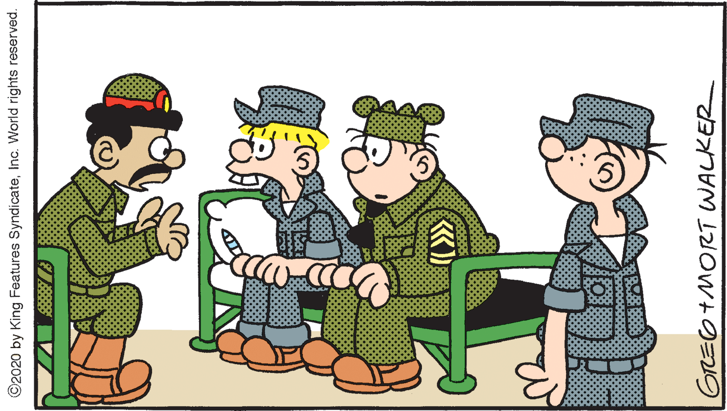 Illustration OCR: ©2020 by King Features SyndicateInc. World rights reserved. GREO+MORT WALKER ©2020 by King Features SyndicateInc. World rights reserved. GREO+MORT WALKER