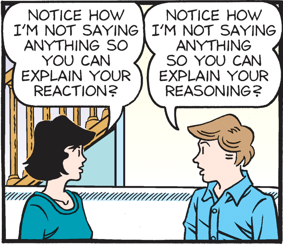 Human OCR: NOTICE HOW I'M NOT SAYING I'M NOT SAYING ANYTHING SO YOU CAN EXPLAIN YOUR REACTION? NOTICE HOW ANYTHING SO YOU CAN EXPLAIN YOUR REASONING ? NOTICE HOW I'M NOT SAYING I'M NOT SAYING ANYTHING SO YOU CAN EXPLAIN YOUR REACTION? NOTICE HOW ANYTHING SO YOU CAN EXPLAIN YOUR REASONING ?