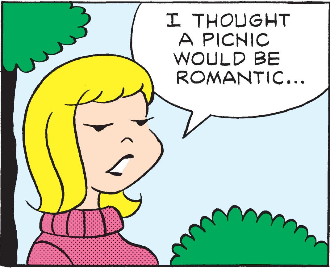 Pleased OCR: I THOUGHT A PICNIC WOULD BE ROMANTIC... I THOUGHT A PICNIC WOULD BE ROMANTIC...