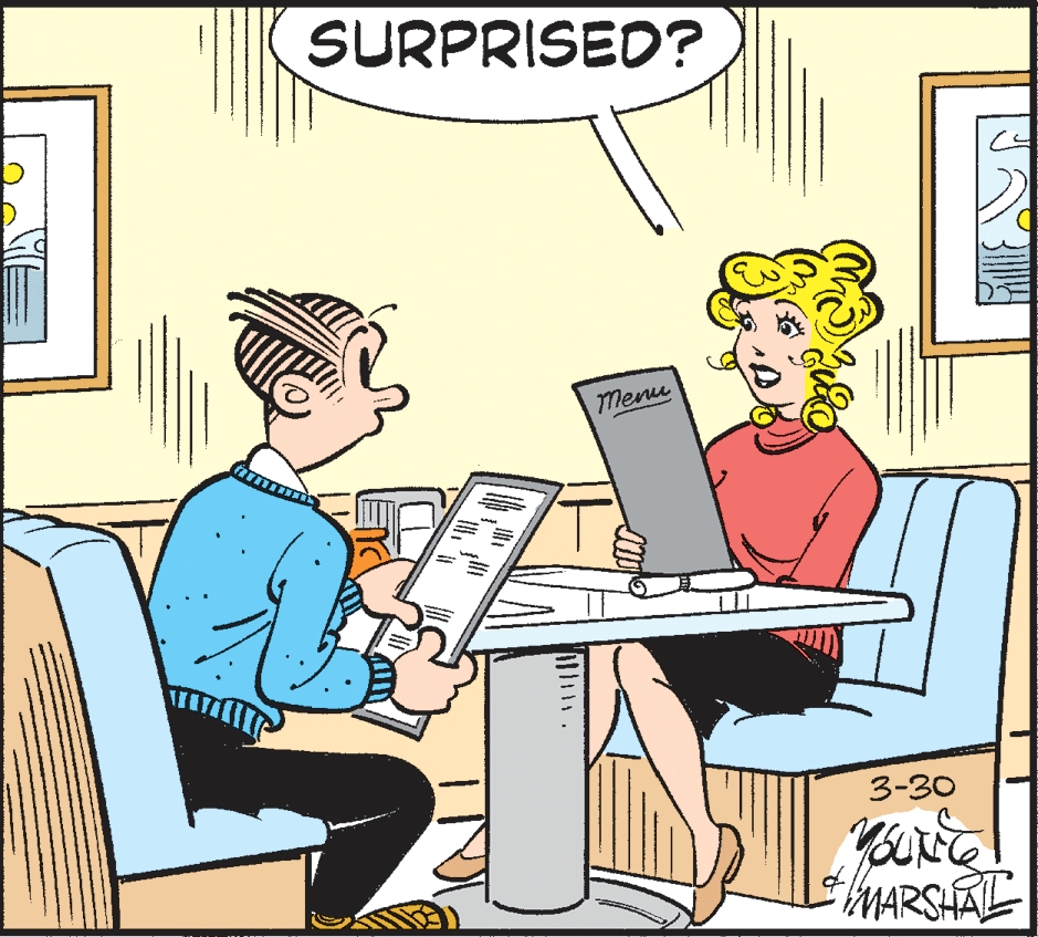 Cartoon OCR: SURPRISED? Menu 3-30 MARSHAL SURPRISED? Menu 3-30 MARSHAL