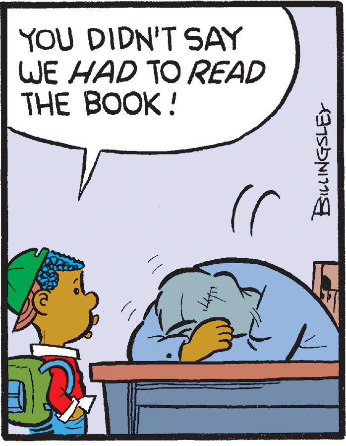 Table OCR: YOU DIDN'T SAY WE HAD TO READ THE BOOK! YOU DIDN'T SAY WE HAD TO READ THE BOOK!