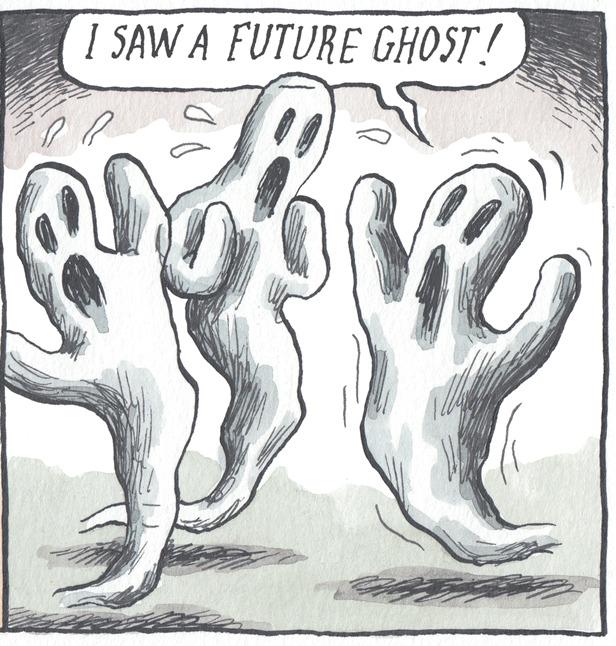 Drawing OCR: I SAW A FUTURE GHOST! I SAW A FUTURE GHOST!