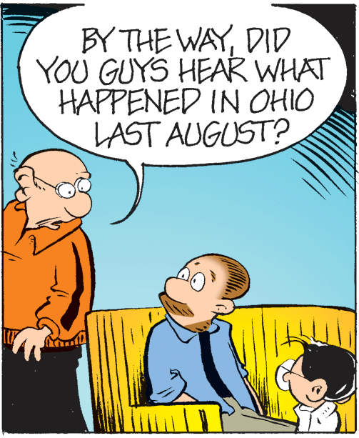 Line OCR: BY THE WAYDID YOU GUYS HEAR WHAT HAPPENED IN OHIO LAST AUGUST? BY THE WAYDID YOU GUYS HEAR WHAT HAPPENED IN OHIO LAST AUGUST?