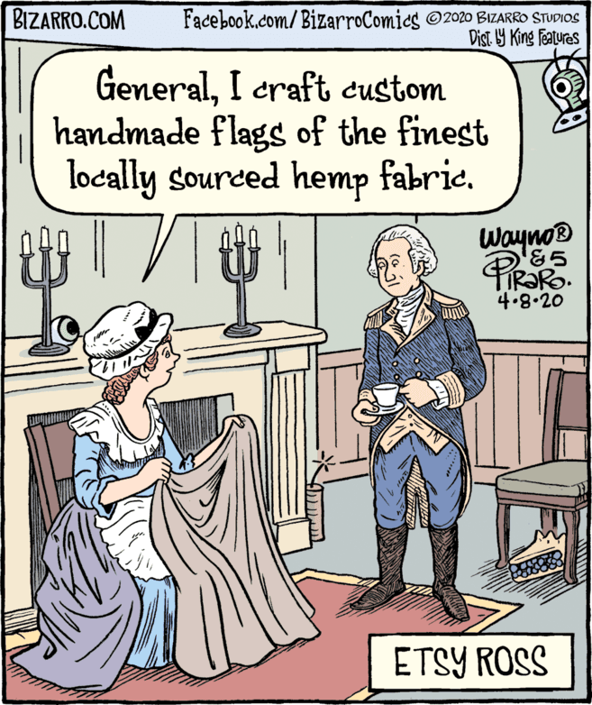 Parallel OCR: BIZARRO.COM Facebook.com/ BizarroComics ©2020 BIZARRO STUDIOS Dist Y King Features GeneralI craft custom handmade flags of the finest locally sourced hemp fabric. Wayno® &? IR?RO. 4.8.20 ETSY ROSS BIZARRO.COM Facebook.com/ BizarroComics ©2020 BIZARRO STUDIOS Dist Y King Features GeneralI craft custom handmade flags of the finest locally sourced hemp fabric. Wayno® & ? IR?RO. 4.8.20 ETSY ROSS