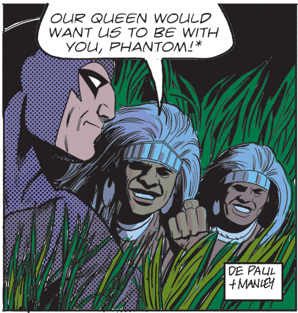 Fiction OCR: OUR QUEEN WOULD WANT US TO BE WITH YOUPHANTOM!* DE PAUL +MANLEY OUR QUEEN WOULD WANT US TO BE WITH YOUPHANTOM!* DE PAUL +MANLEY