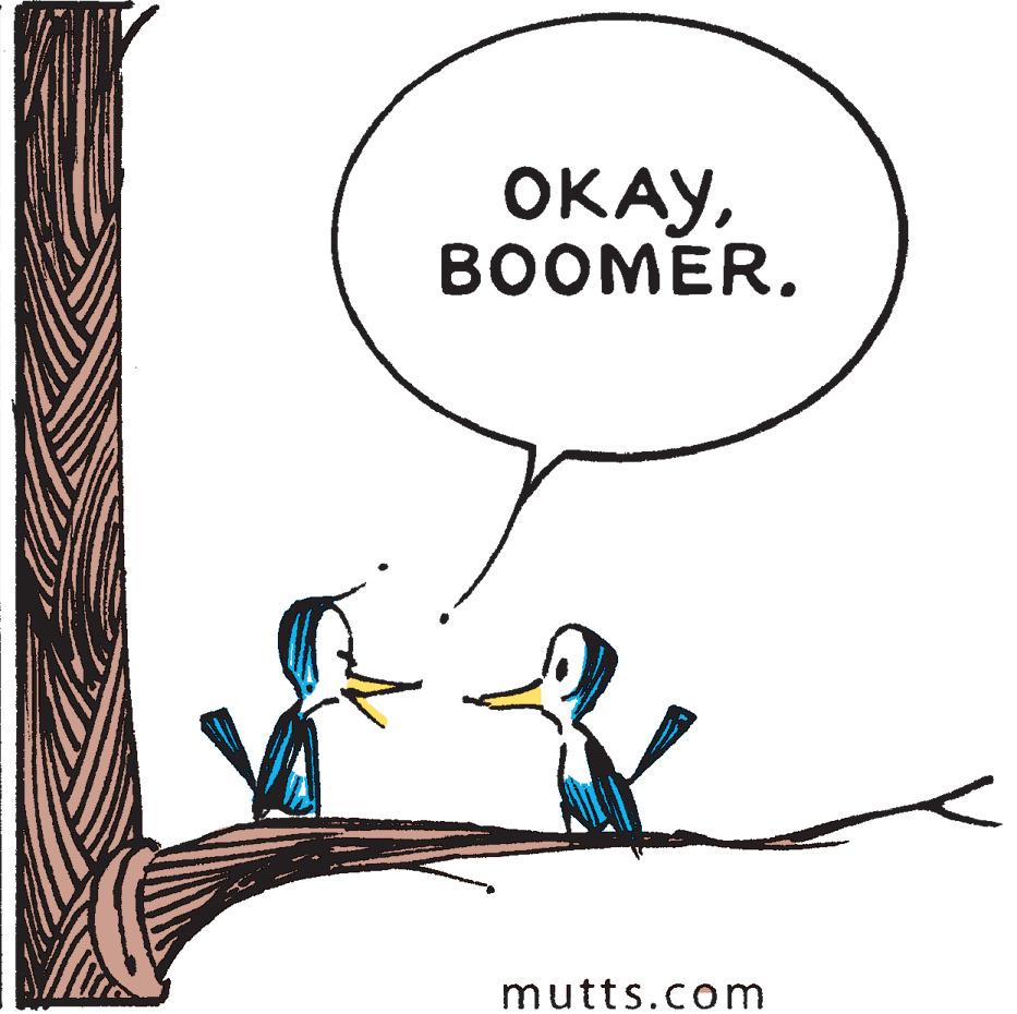 Illustration OCR: OKAY?OOMER. mutts.com OKAY?OOMER. mutts.com
