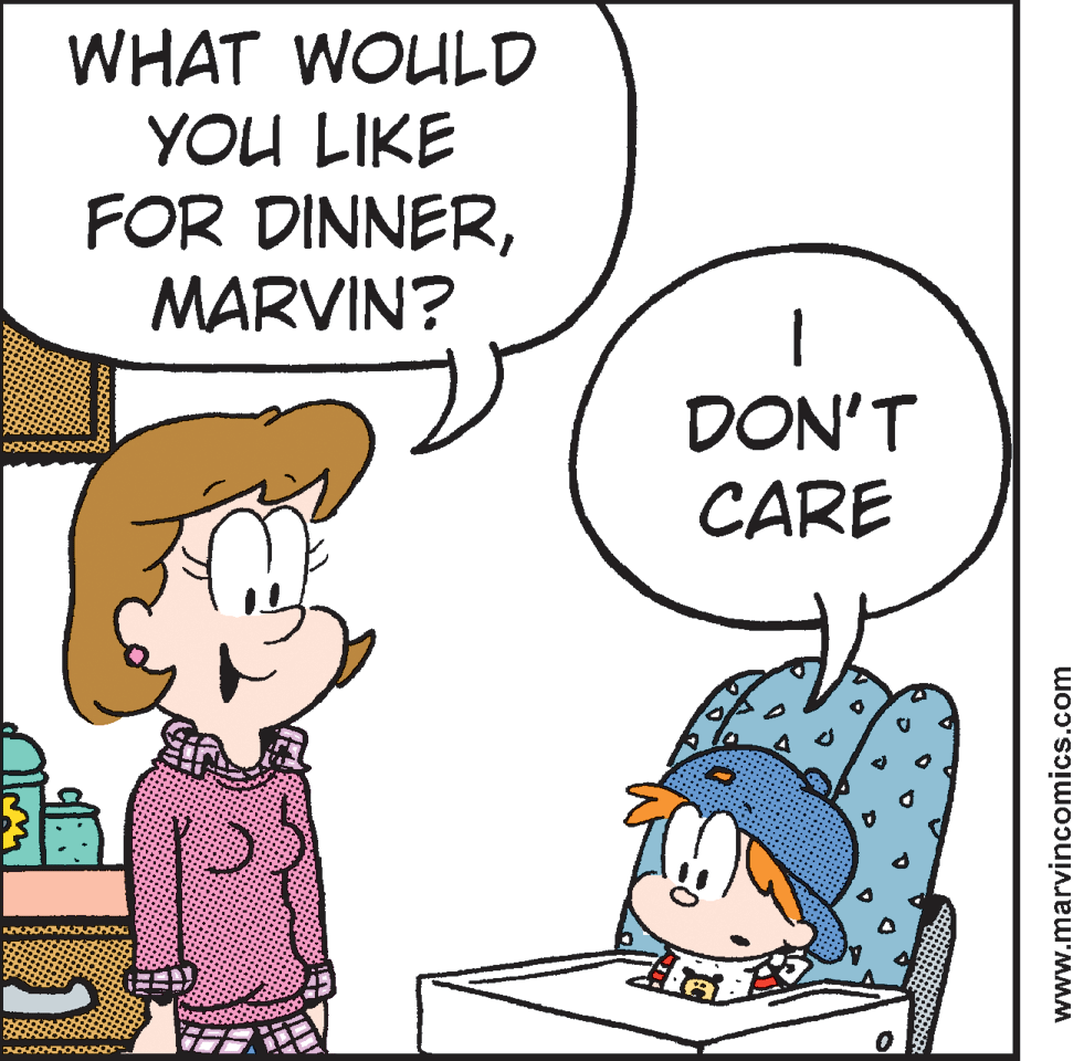 Interaction OCR: WHAT WOULD YOU LIKE FOR DINNERMARVIN? DON'T CARE www.marvincomics.com WHAT WOULD YOU LIKE FOR DINNERMARVIN? DON'T CARE www.marvincomics.com